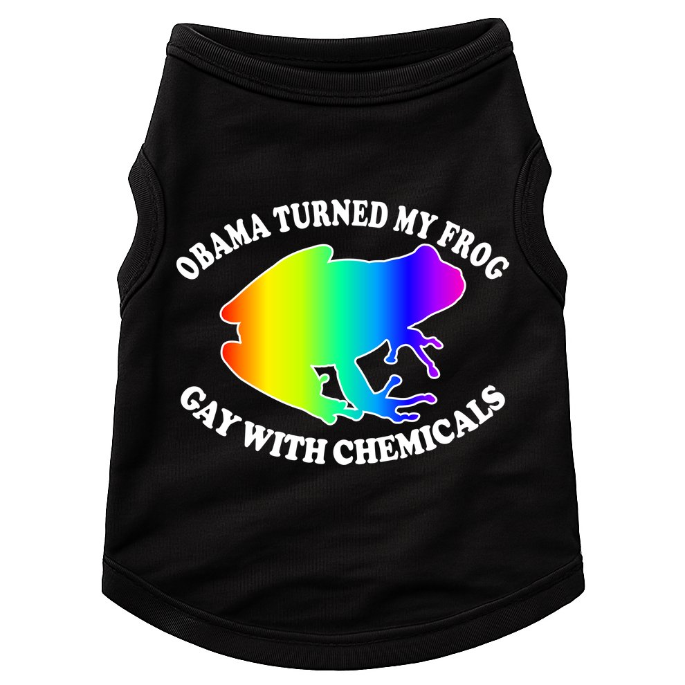 Obama Turned My Frog Gay With Chemicals Rainbow Doggie Tank