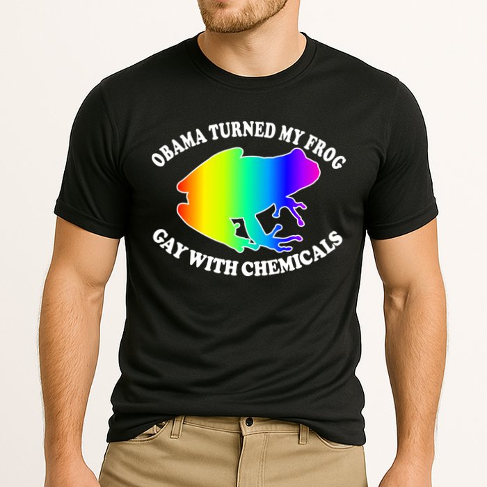 Obama Turned My Frog Gay With Chemicals Rainbow Cooling Performance Crew T-Shirt
