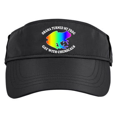 Obama Turned My Frog Gay With Chemicals Rainbow Adult Drive Performance Visor