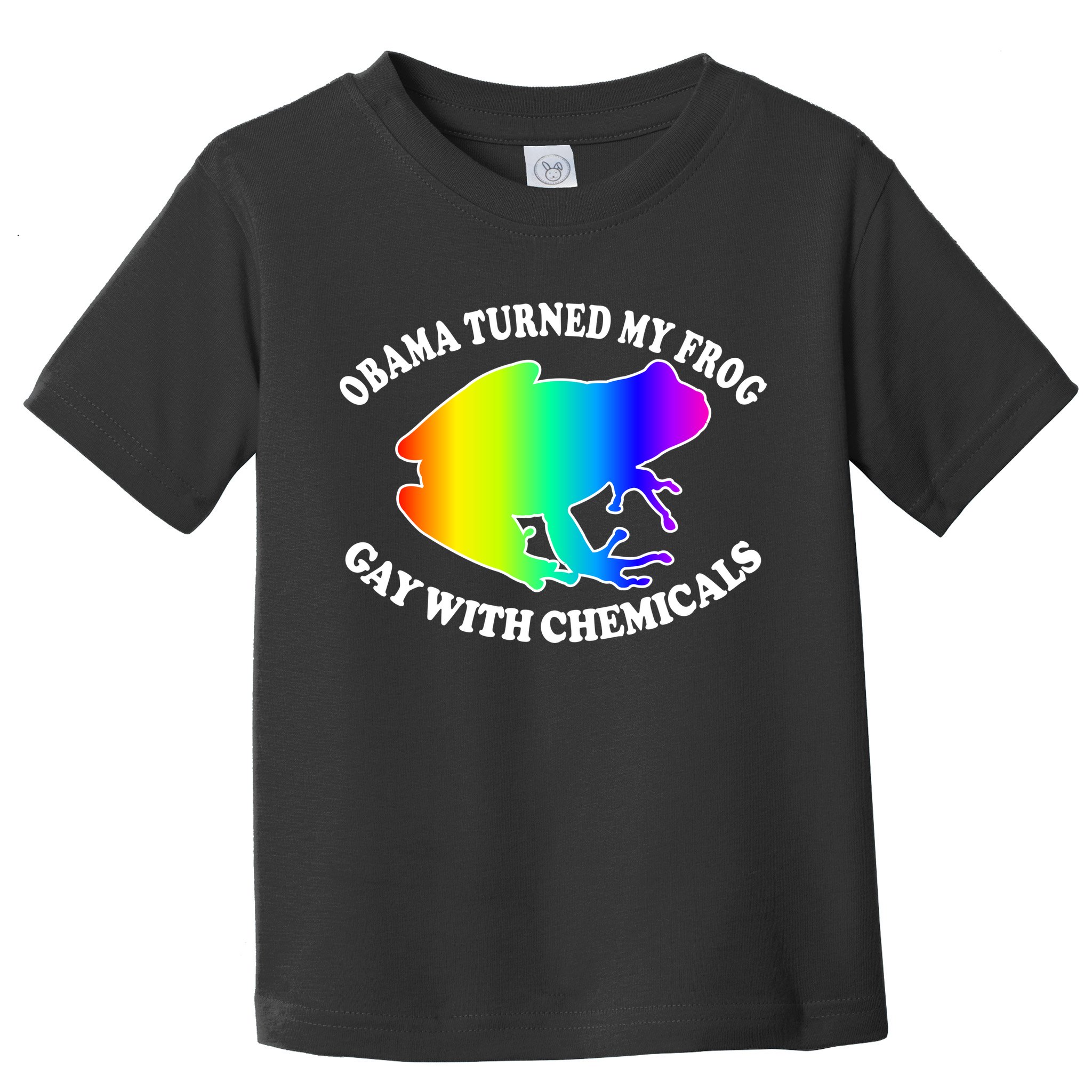 Obama Turned My Frog Gay With Chemicals Rainbow Toddler T-Shirt