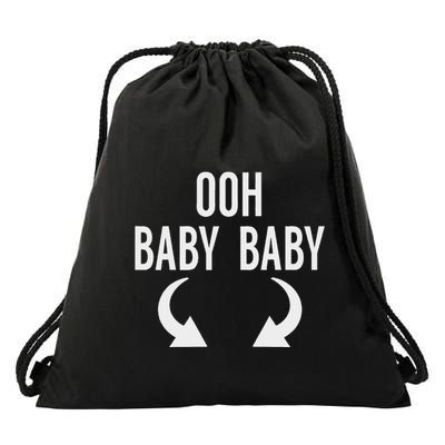 Ooh Baby Baby Funny Twins Announcement Drawstring Bag
