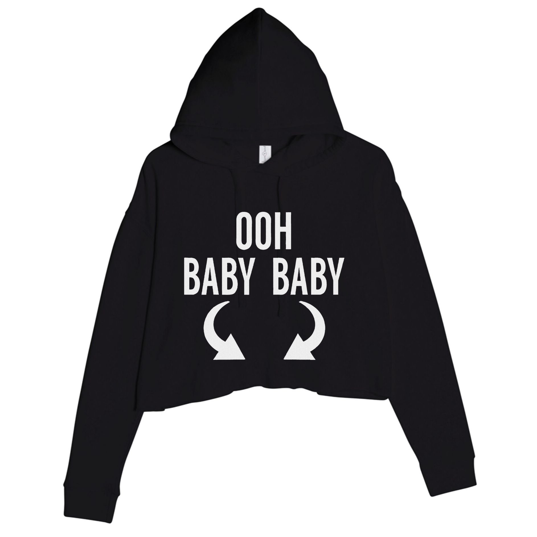 Ooh Baby Baby Funny Twins Announcement Crop Fleece Hoodie