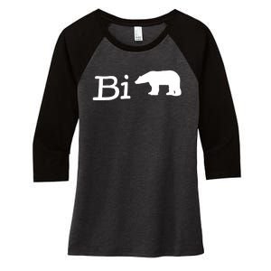 Official Bi Bear Women's Tri-Blend 3/4-Sleeve Raglan Shirt