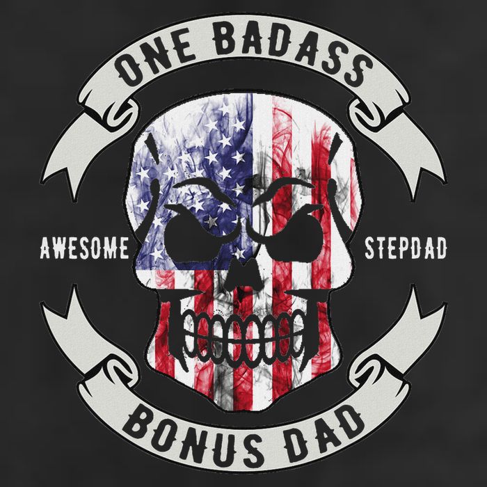One Badass Bonus Stepdad Birthday Step Dad Fathers Day Funny 7 Panel Mesh Trucker Snapback Hat