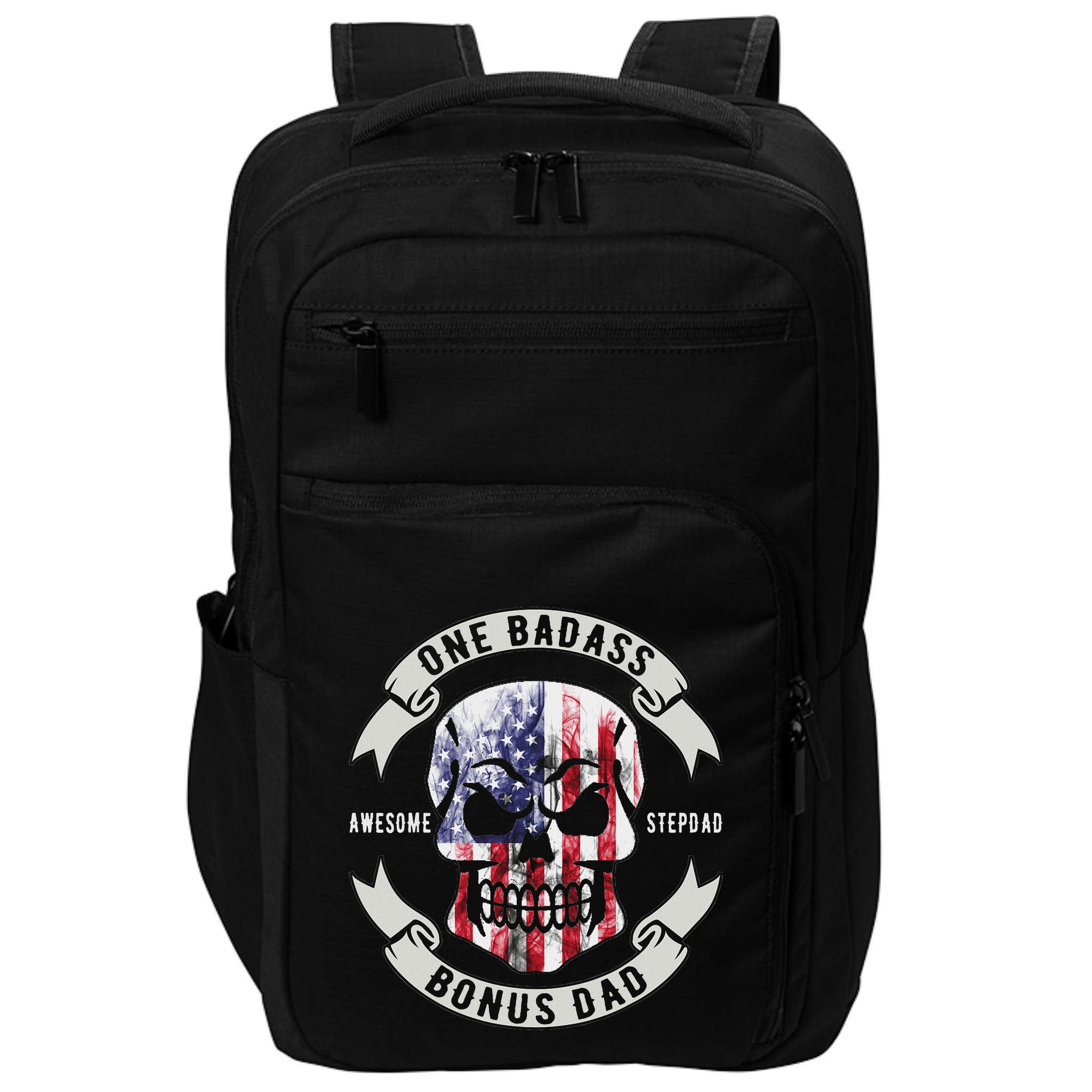 One Badass Bonus Stepdad Birthday Step Dad Fathers Day Funny Impact Tech Backpack