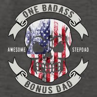 One Badass Bonus Stepdad Birthday Step Dad Fathers Day Funny Vector Backpack