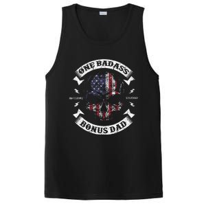 One Badass Bonus Dad Birthday Party Funny Skull Fathers Day PosiCharge Competitor Tank