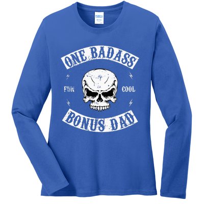 One Badass Bonus Step Dad Ladies Long Sleeve Shirt