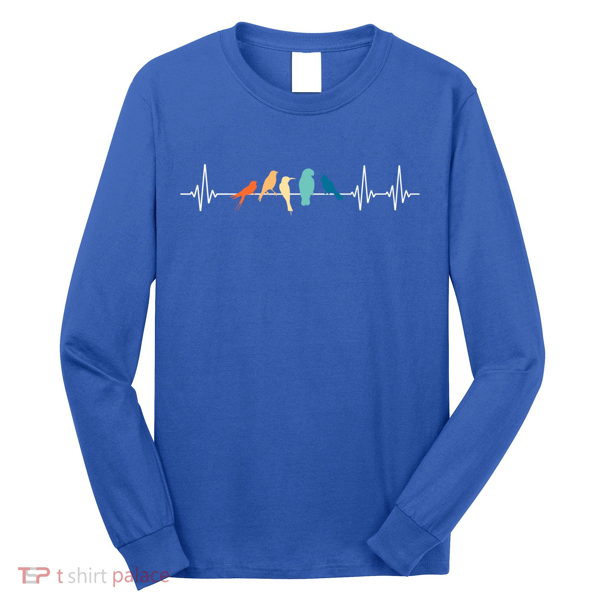 Ornithology Birdwatching Birder Heartbeat Gift Long Sleeve Shirt