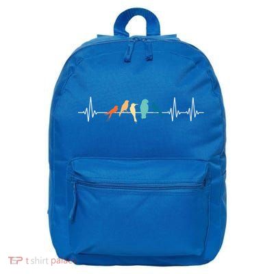 Ornithology Birdwatching Birder Heartbeat Gift 16 in Basic Backpack