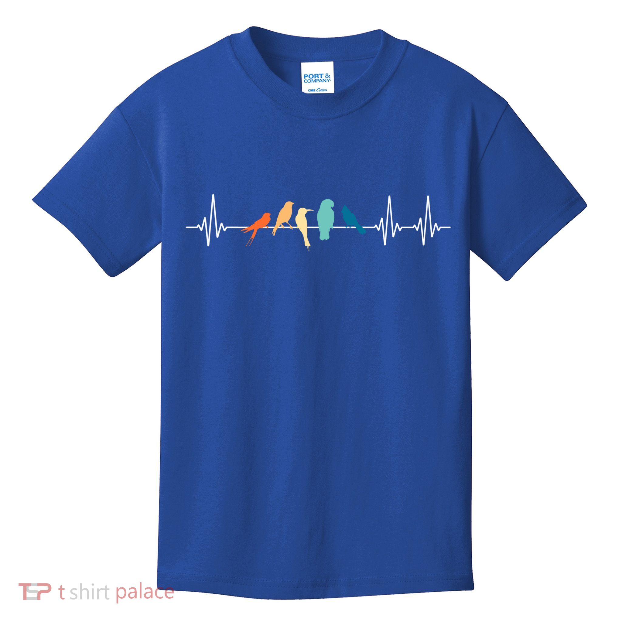 Ornithology Birdwatching Birder Heartbeat Gift Kids T-Shirt