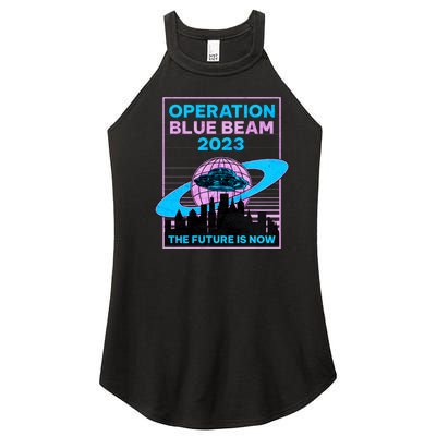 Operation Blue Beam UFO China Balloon Fake Media Women’s Perfect Tri Rocker Tank