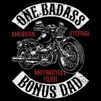 One Badass Bonus Stepdad Biker Motorcycle Step Dad Gift Idea 16 in Basic Backpack