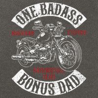 One Badass Bonus Stepdad Biker Motorcycle Step Dad Gift Idea Cotton Canvas Backpack