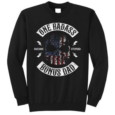 One Badass Bonus Stepdad Birthday Step Dad Fathers Day Gift Sweatshirt