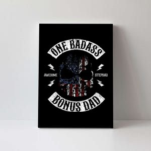 One Badass Bonus Stepdad Birthday Step Dad Fathers Day Gift Canvas