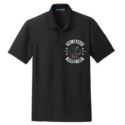 One Badass Bonus Stepdad Birthday Step Dad Fathers Day Gift Dry Zone Grid Polo