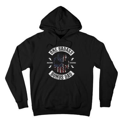 One Badass Bonus Stepdad Birthday Step Dad Fathers Day Gift Tall Hoodie