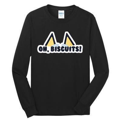 Oh Biscuits Blue Heeler Dog Dad Family Costume Tall Long Sleeve T-Shirt