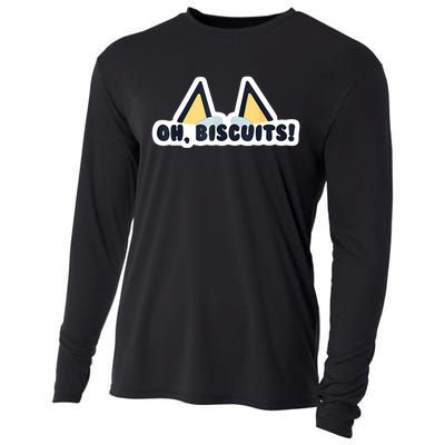 Oh Biscuits Blue Heeler Dog Dad Family Costume Cooling Performance Long Sleeve Crew