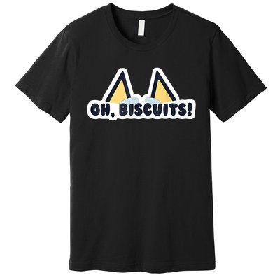 Oh Biscuits Blue Heeler Dog Dad Family Costume Premium T-Shirt