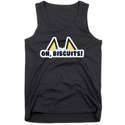 Oh Biscuits Blue Heeler Dog Dad Family Costume Tank Top