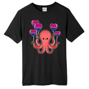 Octopus Balloon Bisexual Pride Gift Tall Fusion ChromaSoft Performance T-Shirt