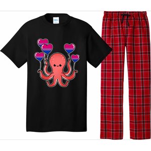 Octopus Balloon Bisexual Pride Gift Pajama Set