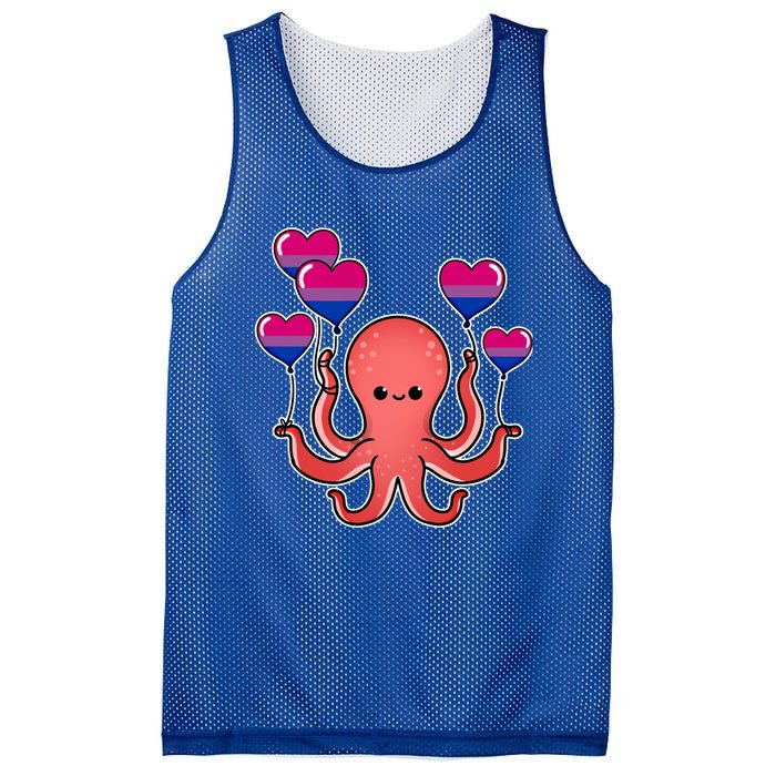 Octopus Balloon Bisexual Pride Gift Mesh Reversible Basketball Jersey Tank