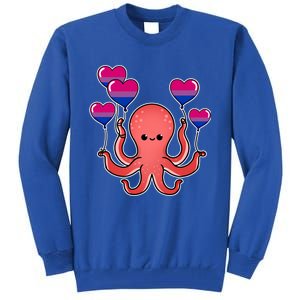 Octopus Balloon Bisexual Pride Gift Tall Sweatshirt