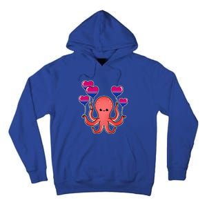 Octopus Balloon Bisexual Pride Gift Tall Hoodie