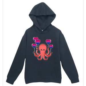 Octopus Balloon Bisexual Pride Gift Urban Pullover Hoodie