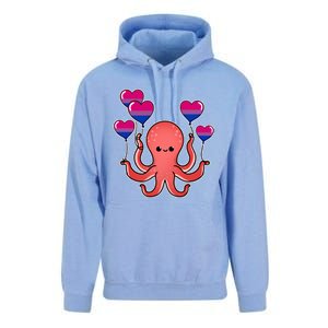 Octopus Balloon Bisexual Pride Gift Unisex Surf Hoodie