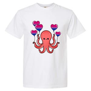 Octopus Balloon Bisexual Pride Gift Garment-Dyed Heavyweight T-Shirt