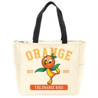 Orange Bird Beach Summer Vacation Flower And Garden Zip Tote Bag