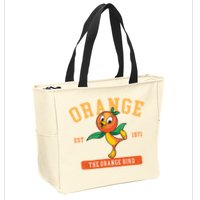 Orange Bird Beach Summer Vacation Flower And Garden Zip Tote Bag