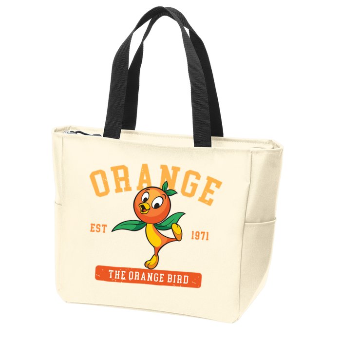 Orange Bird Beach Summer Vacation Flower And Garden Zip Tote Bag