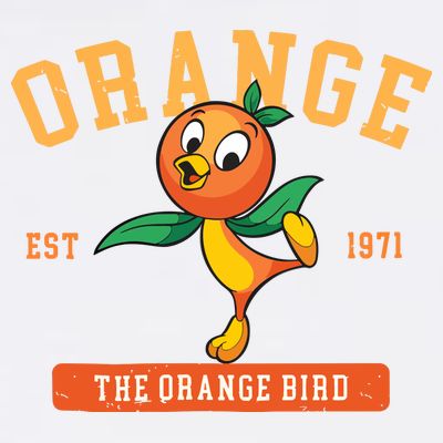 Orange Bird Beach Summer Vacation Flower And Garden T-Shirt