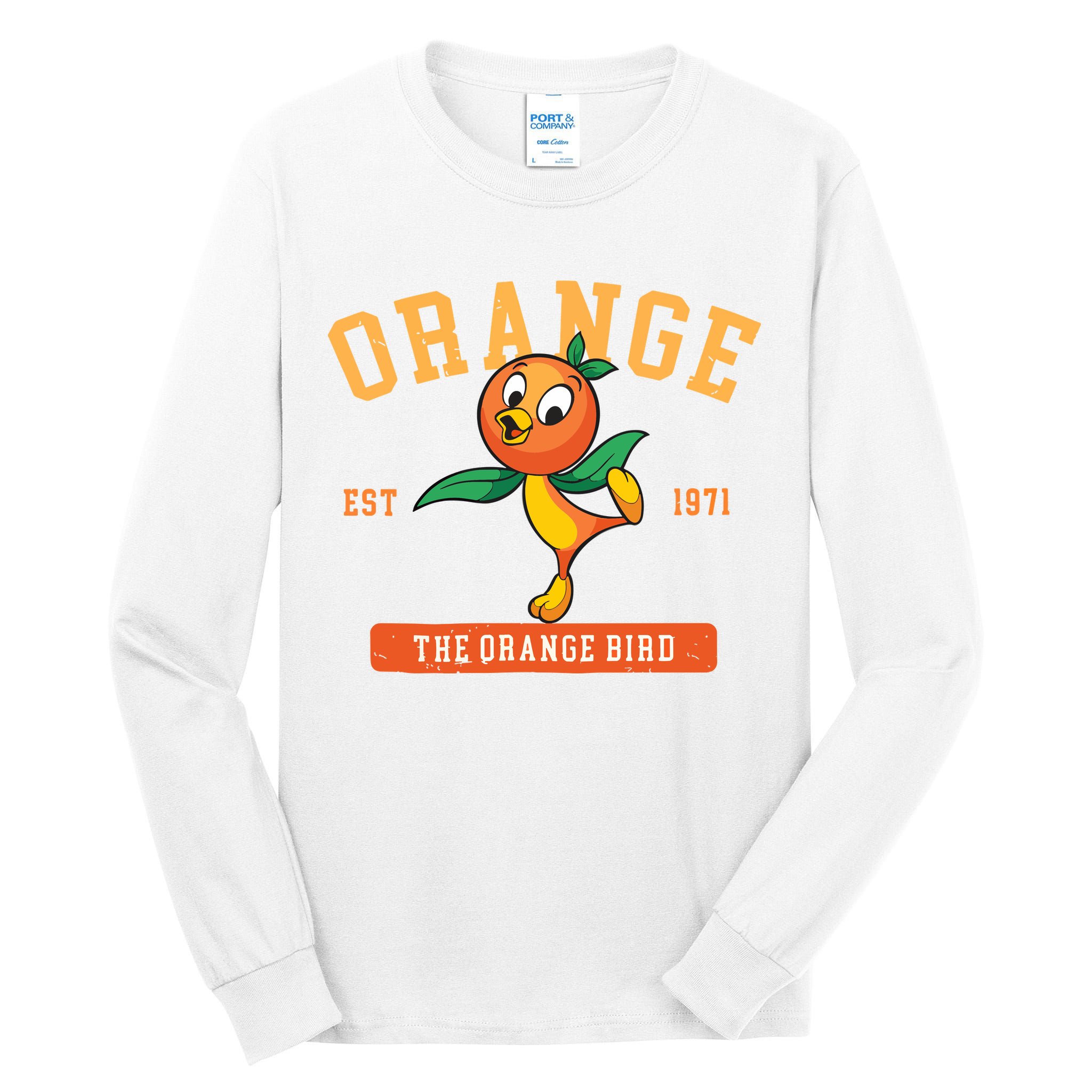 Orange Bird Beach Summer Vacation Flower And Garden Tall Long Sleeve T-Shirt