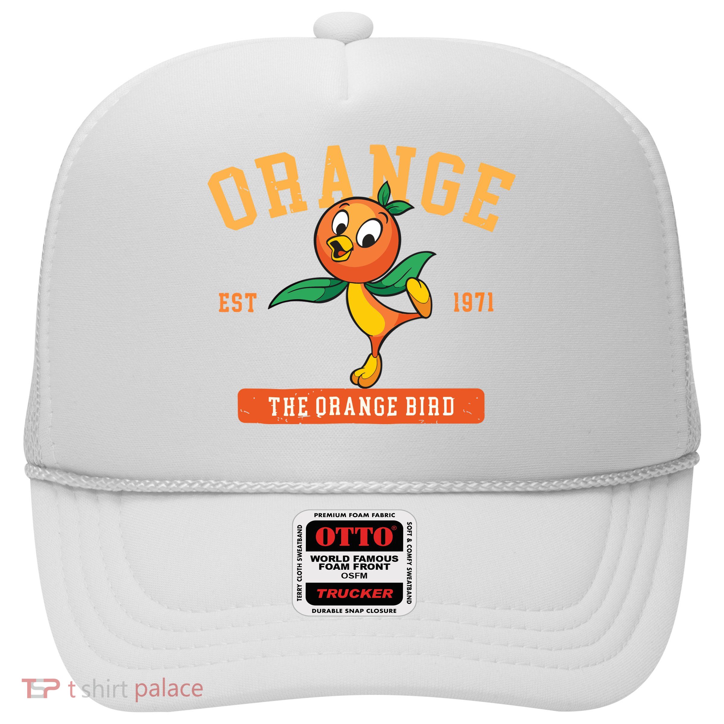Orange Bird Beach Summer Vacation Flower And Garden Trucker Hat