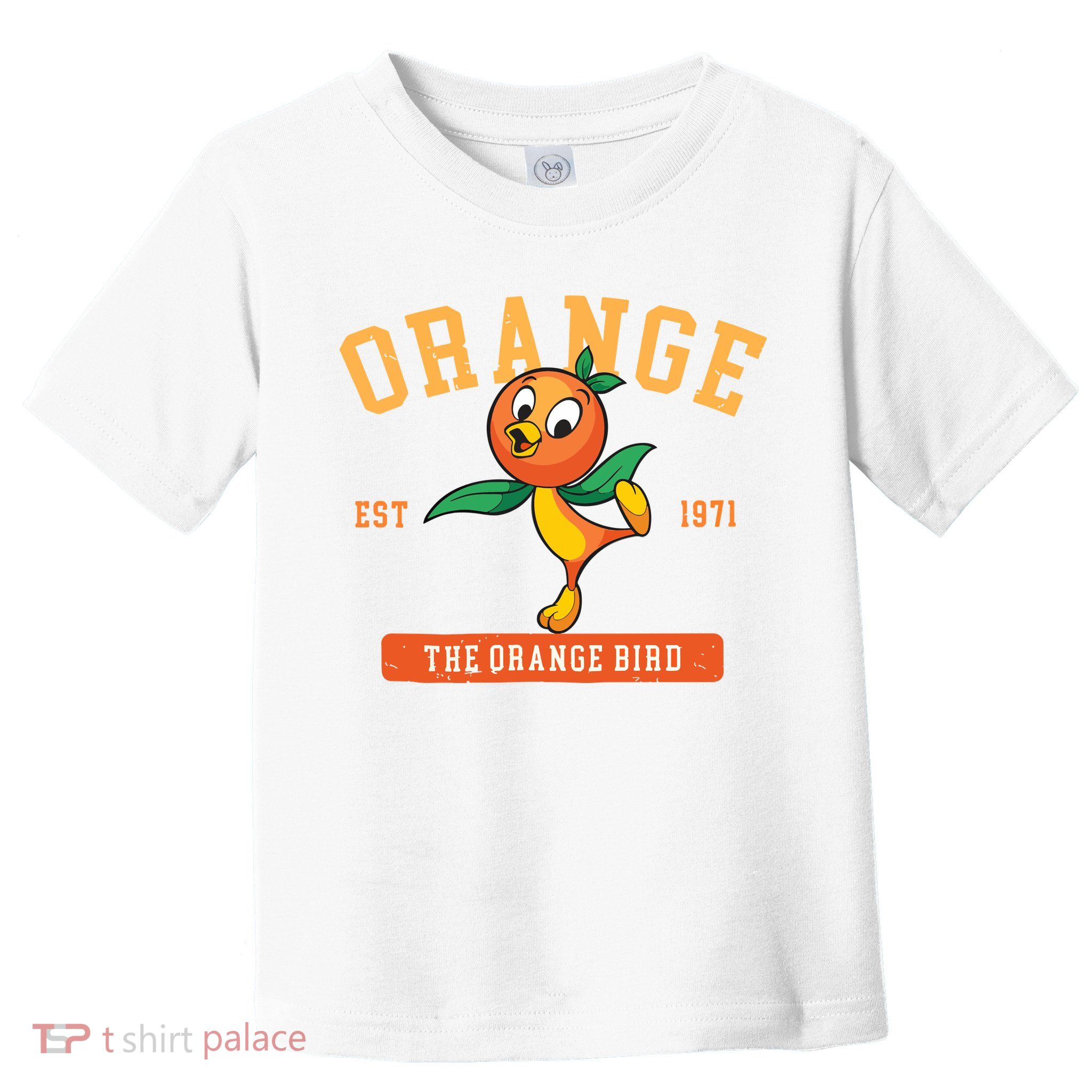 Orange Bird Beach Summer Vacation Flower And Garden Toddler T-Shirt