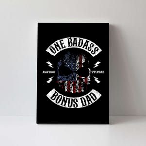 One Badass Bonus Stepdad Birthday Step Dad Fathers Day Gift Canvas