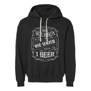 One Bour Bon One Scot Ch One Be Er Garment-Dyed Fleece Hoodie