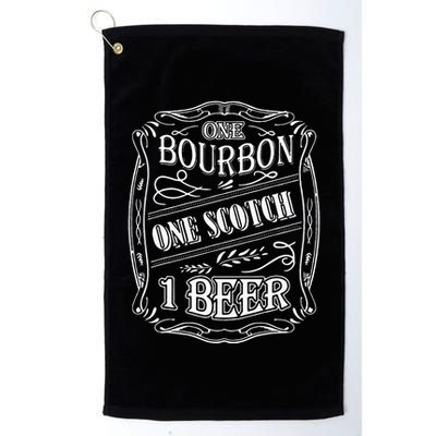One Bour Bon One Scot Ch One Be Er Golf Towel