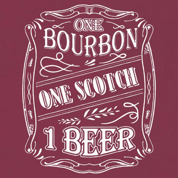 One Bour Bon One Scot Ch One Be Er 16oz Travel Tumbler