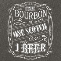 One Bour Bon One Scot Ch One Be Er Cotton Canvas Backpack