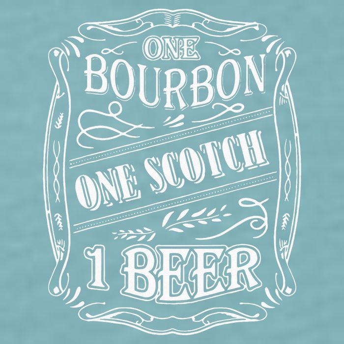 One Bour Bon One Scot Ch One Be Er Sueded Cloud Jersey T-Shirt
