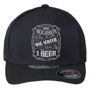 One Bour Bon One Scot Ch One Be Er Flexfit Unipanel Trucker Cap