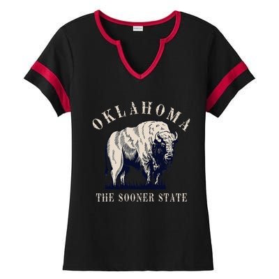 Oklahoma Bison Buffalo Ladies Halftime Notch Neck Tee