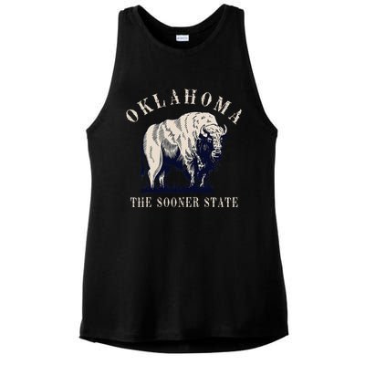 Oklahoma Bison Buffalo Ladies PosiCharge Tri-Blend Wicking Tank